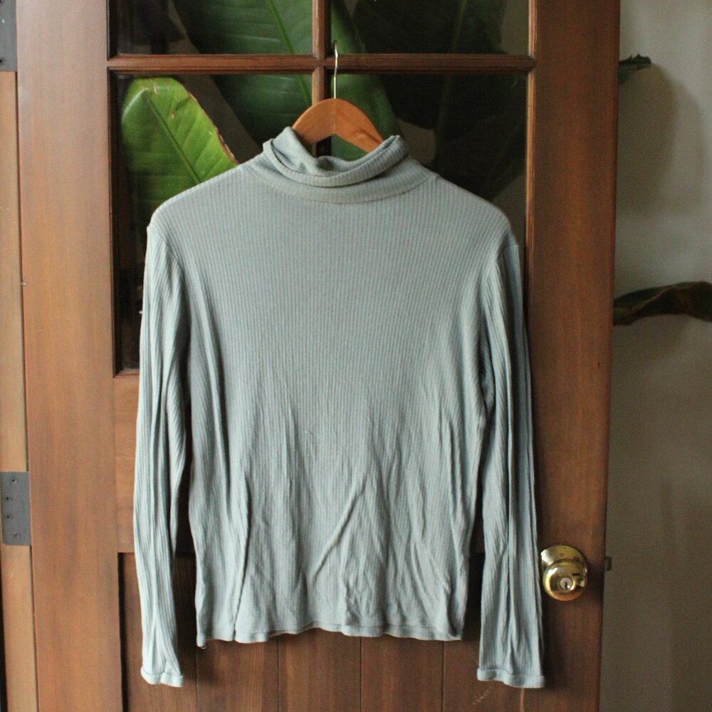 LouLou Studio, Grey turtle neck, long sleeve Shirt, Size L